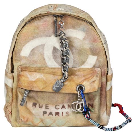 chanel graffiti backpack beige|vintage Chanel backpacks.